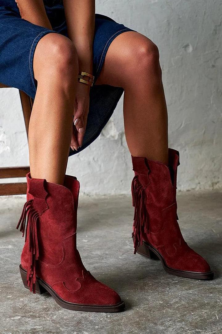 Ariane - Western Style Ankle Boots