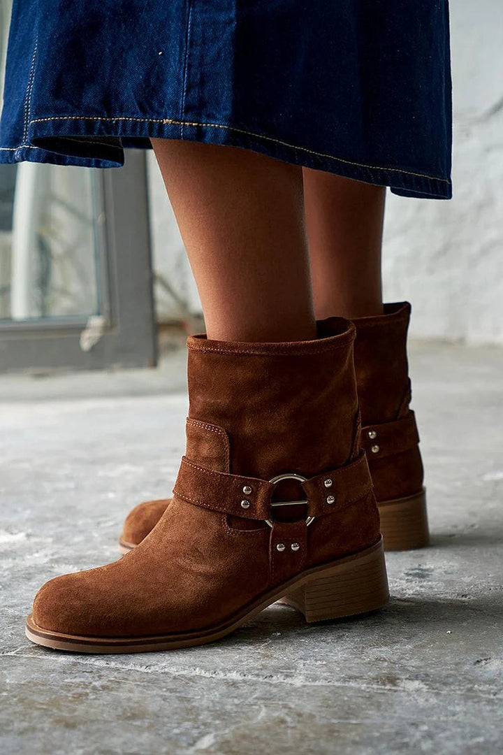 Juliette - Vintage Buckle Ankle Boots