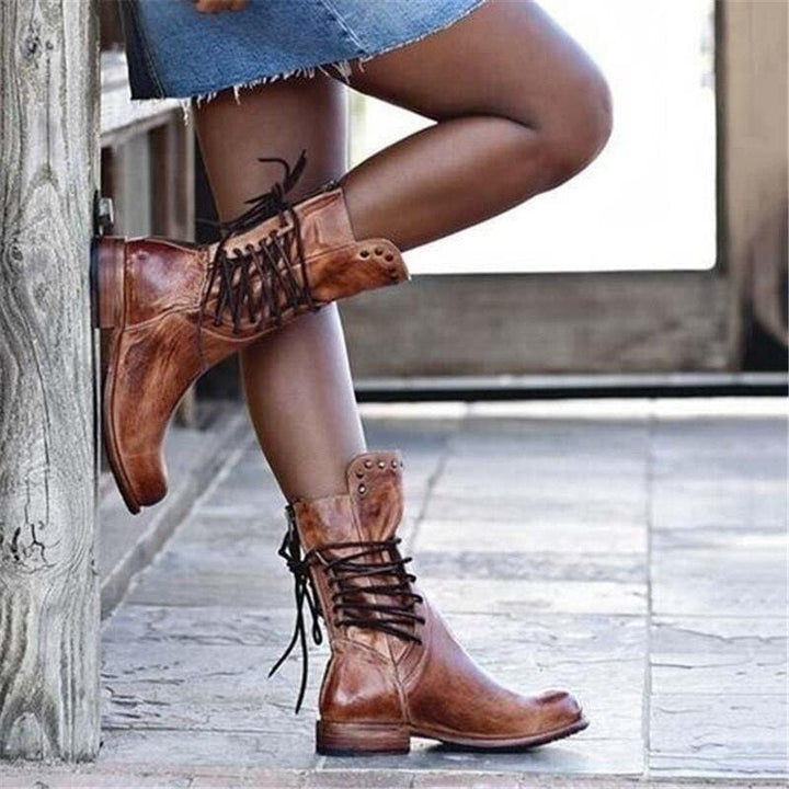 Sophia - Rustic Vintage Riding Boots