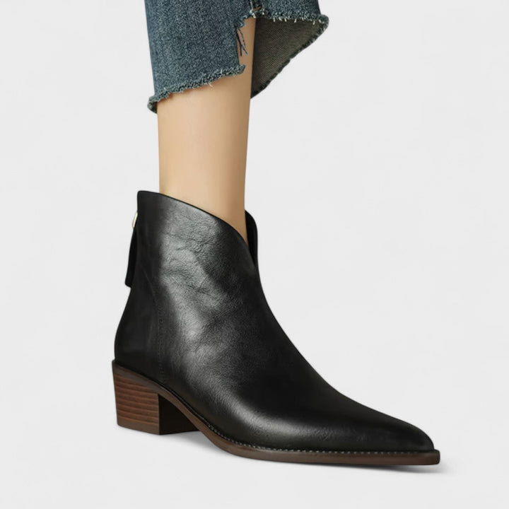 Olga - Classic Ankle Boots with Low Heel