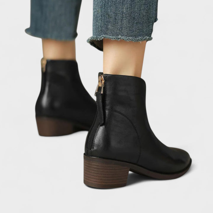 Olga - Classic Ankle Boots with Low Heel
