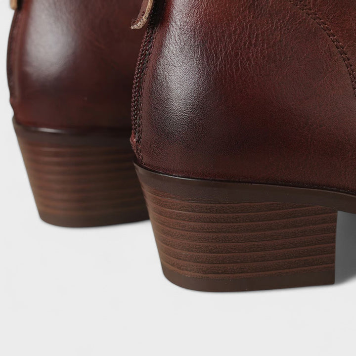 Olga - Classic Ankle Boots with Low Heel