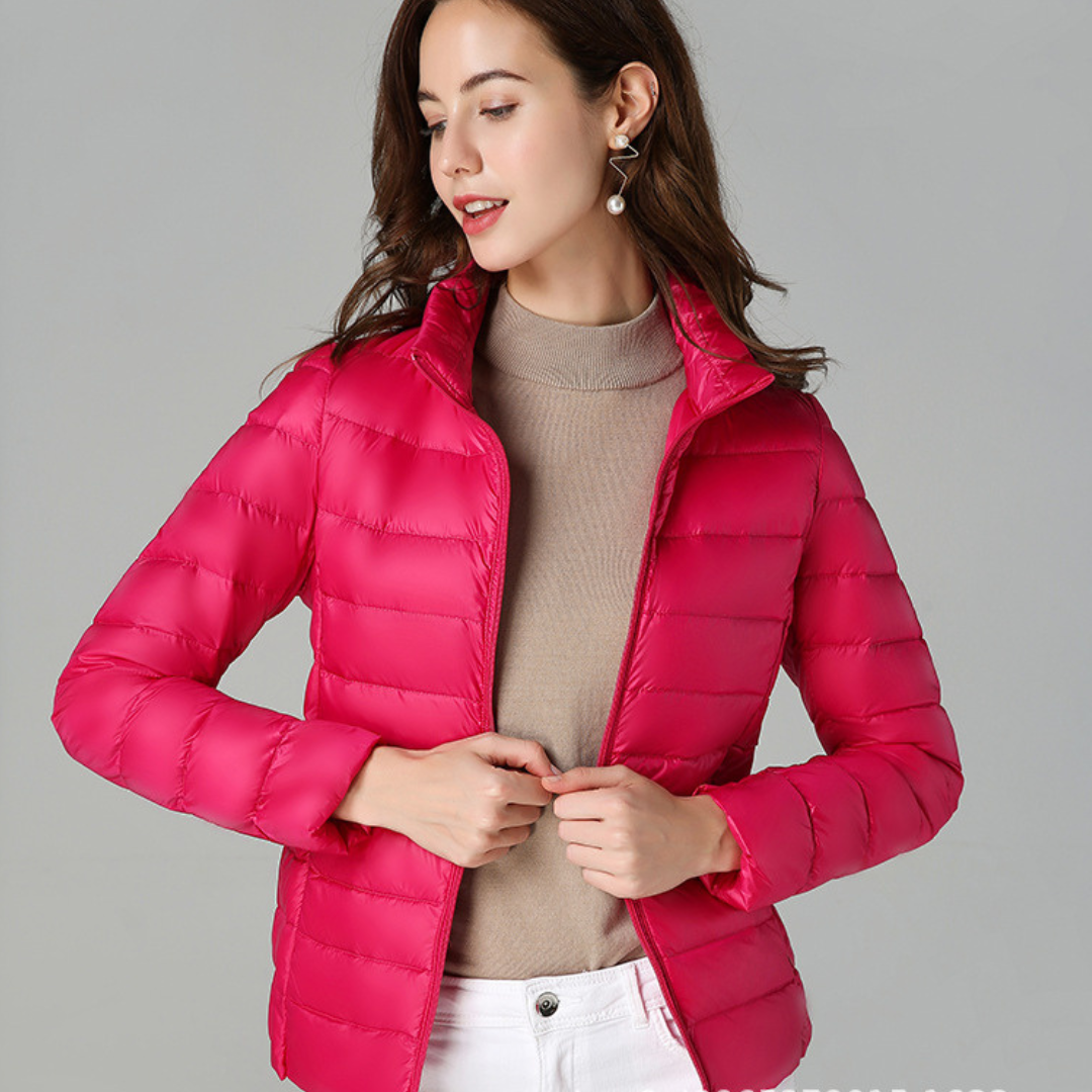 Myra - Ultralight down jacket with sophisticated pleats