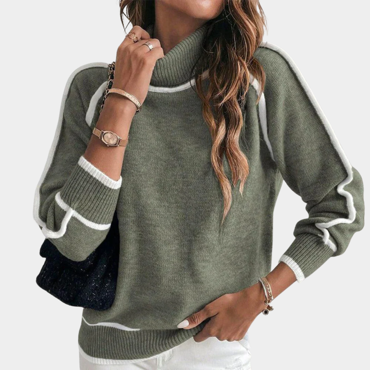Isa - Pullover with Contrast Trim
