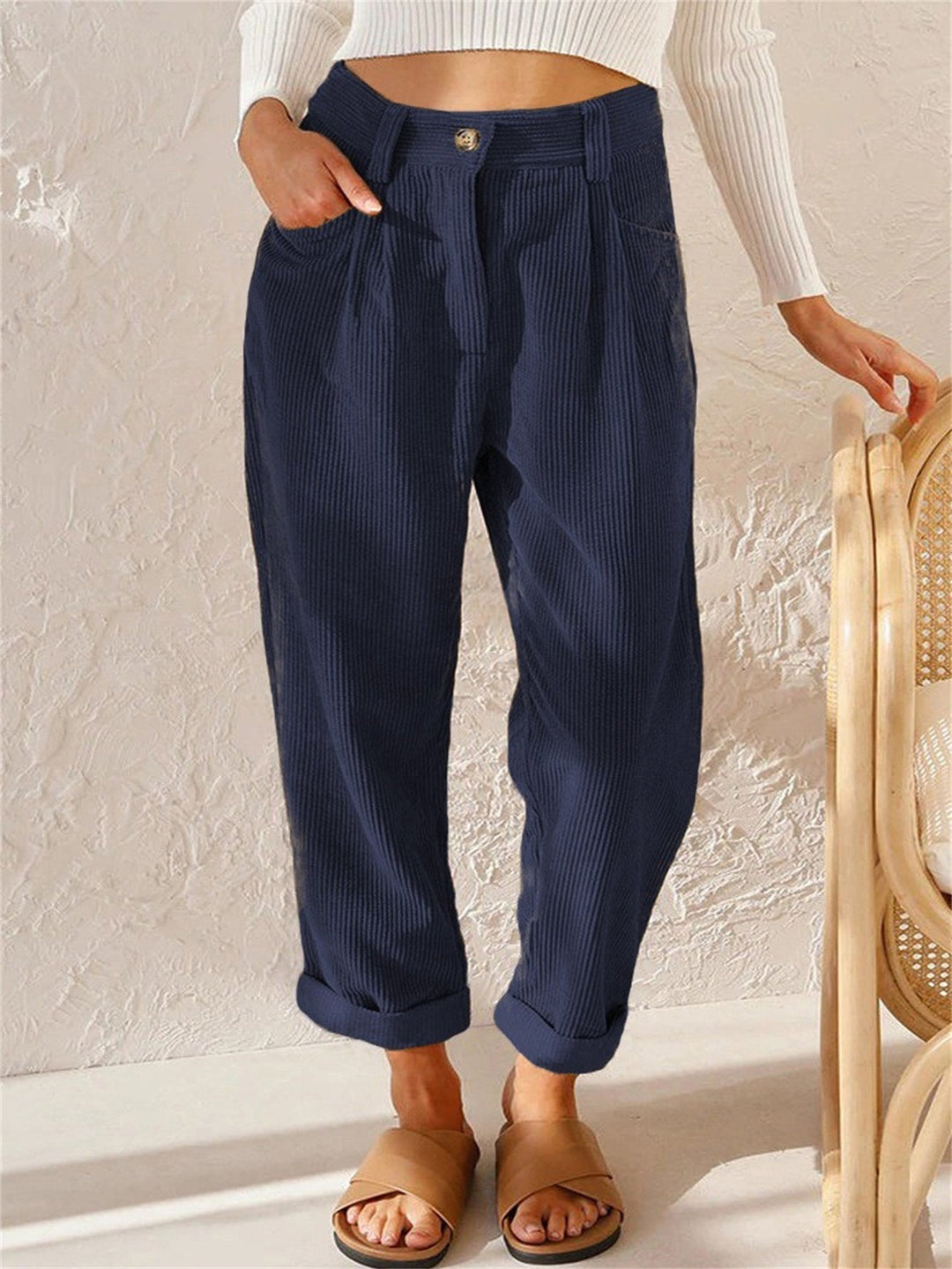 Marlene - Casual Women's High-Waisted Pants