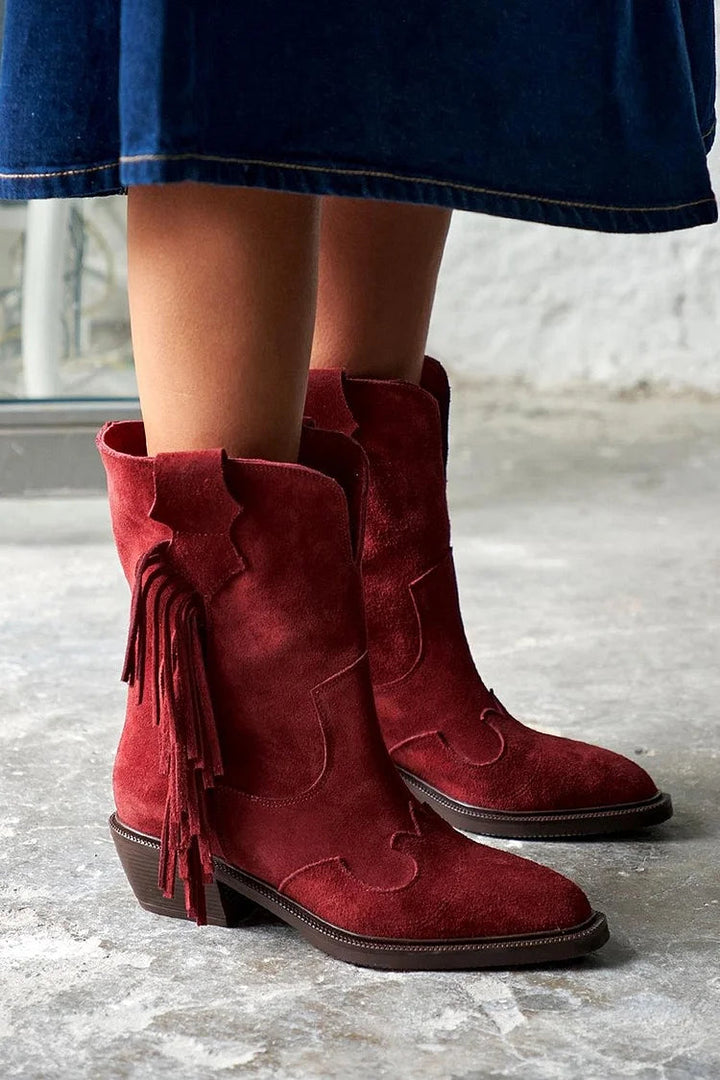 Ariane - Western Style Ankle Boots
