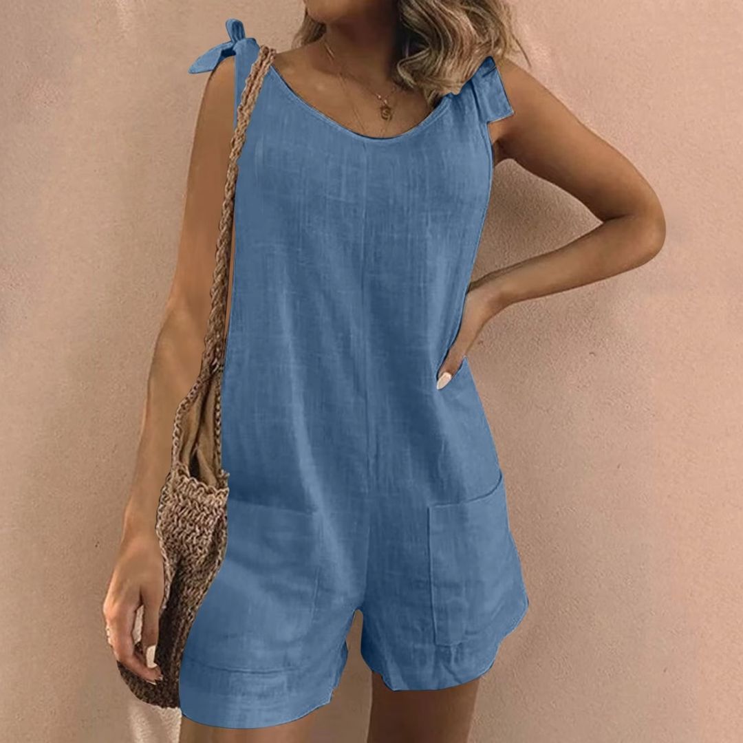 Jannis – Loose Summer Jumpsuit with Ties
