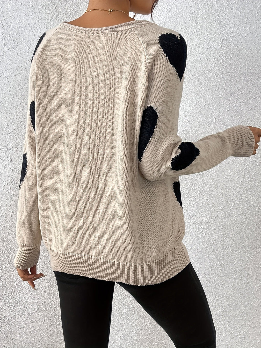 Leonie - Sweater with Heart Pattern