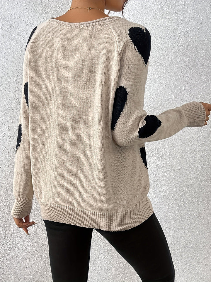 Leonie - Sweater with Heart Pattern