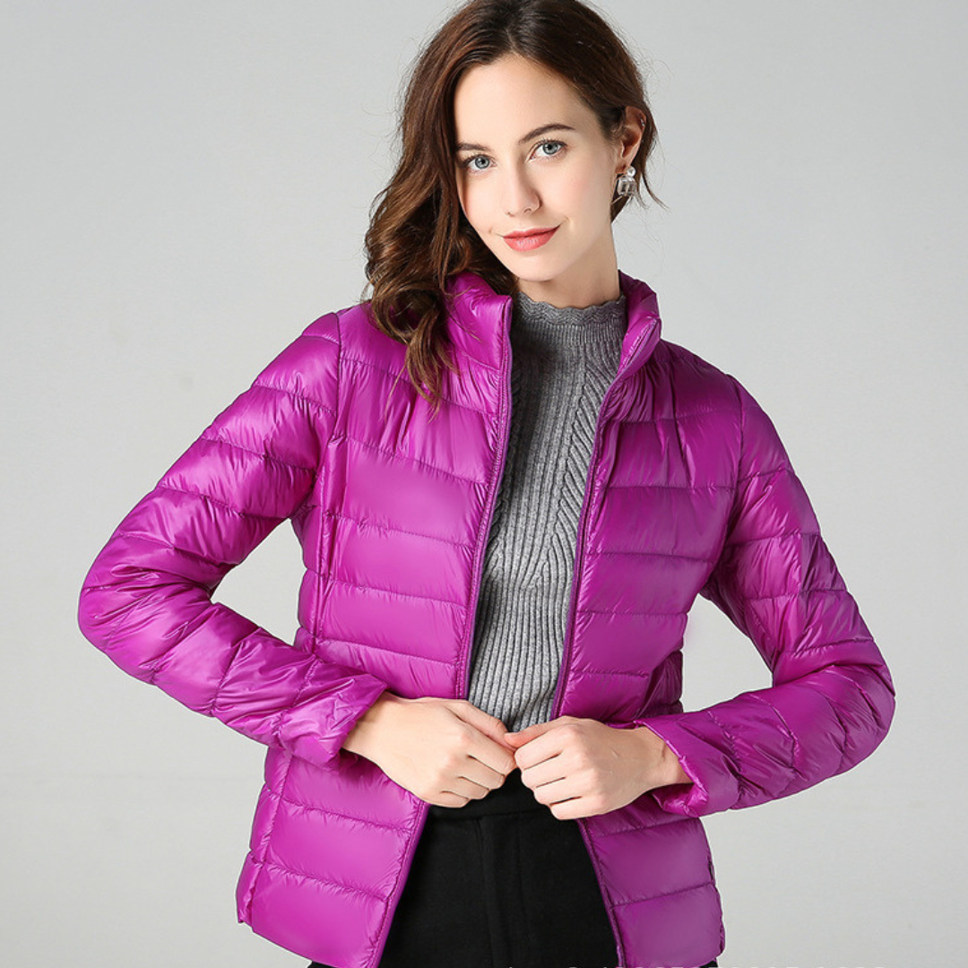 Myra - Ultralight down jacket with sophisticated pleats