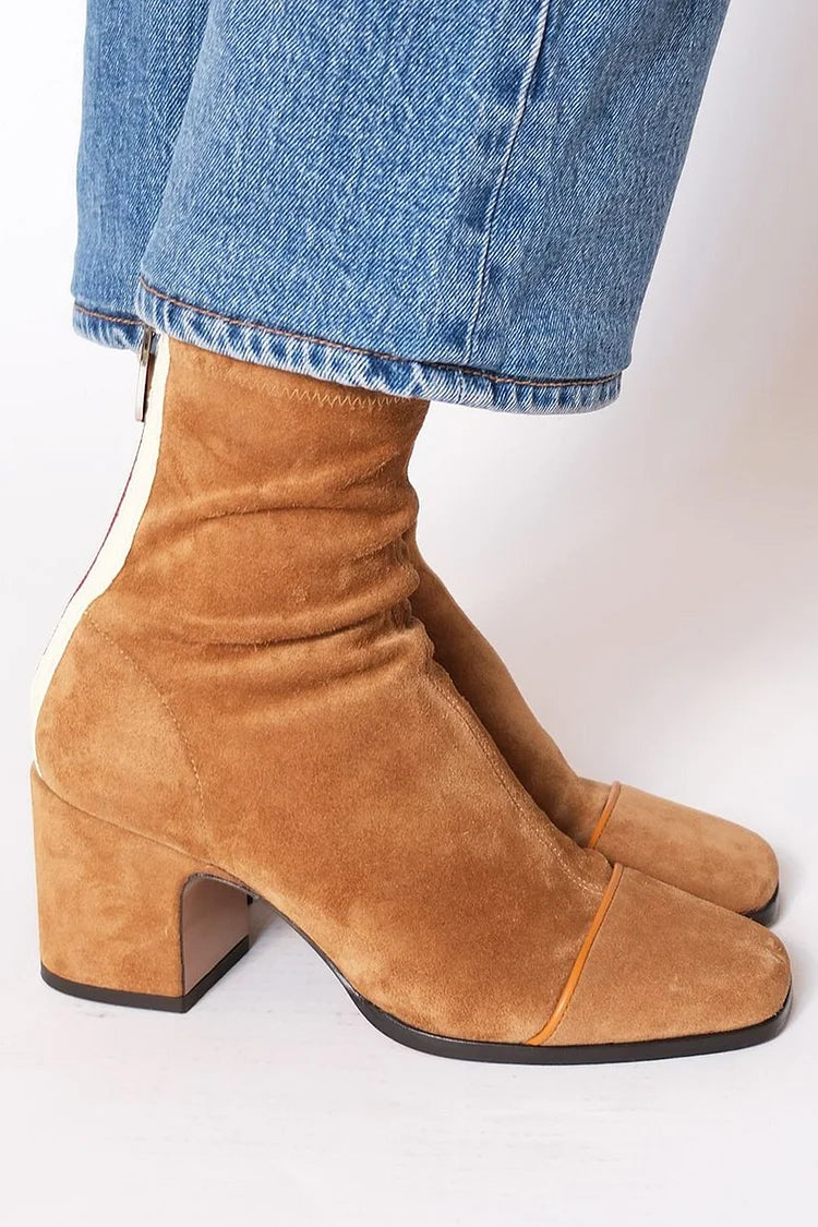 Vivienne - Modern Contrast Ankle Boots