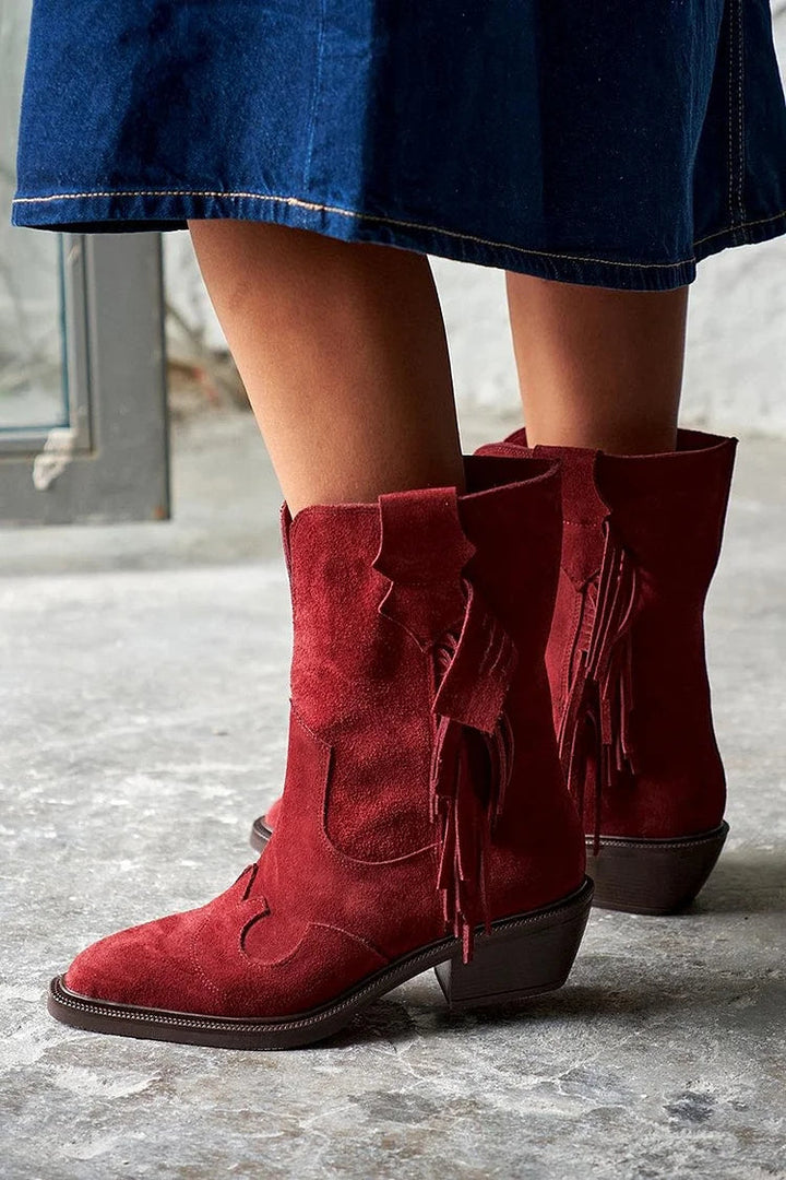 Ariane - Western Style Ankle Boots