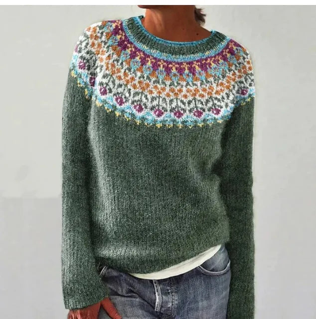 Isla - Pullover with Forest Pattern