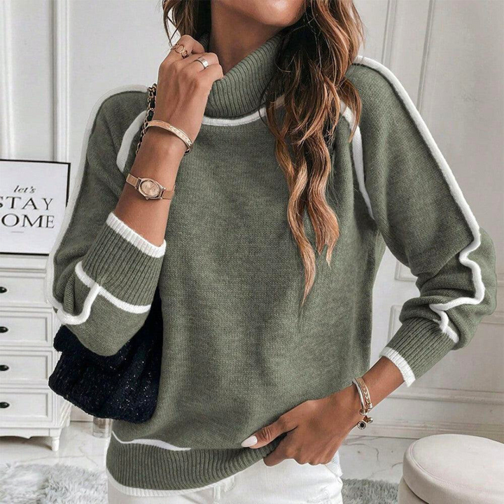 Isa - Pullover with Contrast Trim
