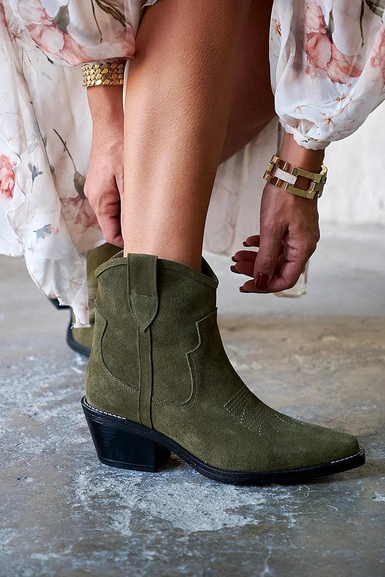 Élise - Short Suede Ankle Boots