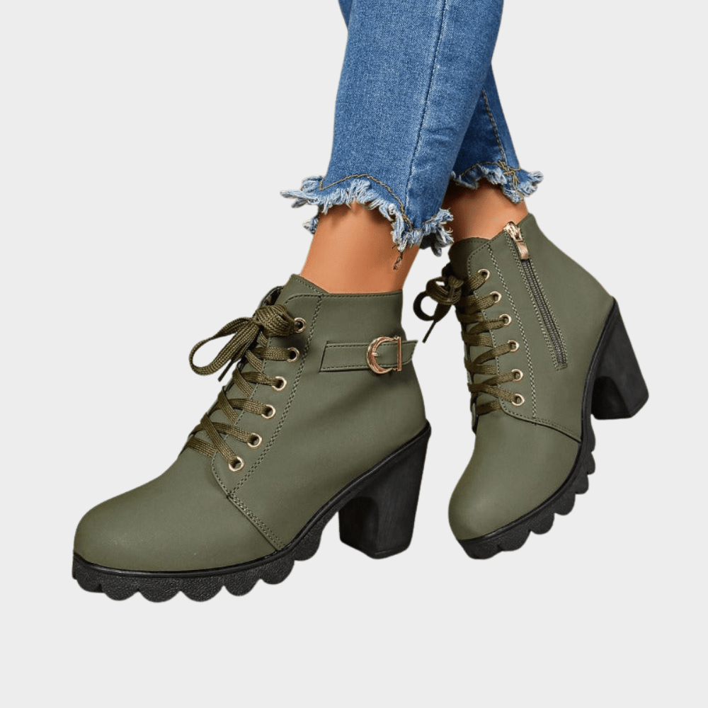 Amelia - Square Toe Ankle Boots