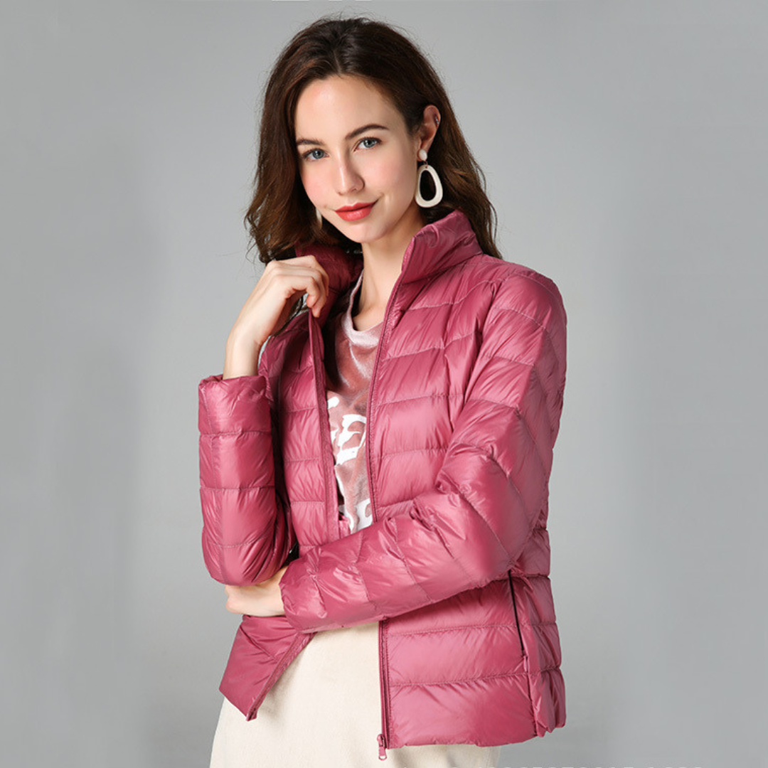 Myra - Ultralight down jacket with sophisticated pleats