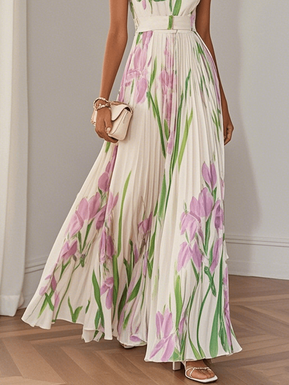 Liviana - Pleated Maxi Dress