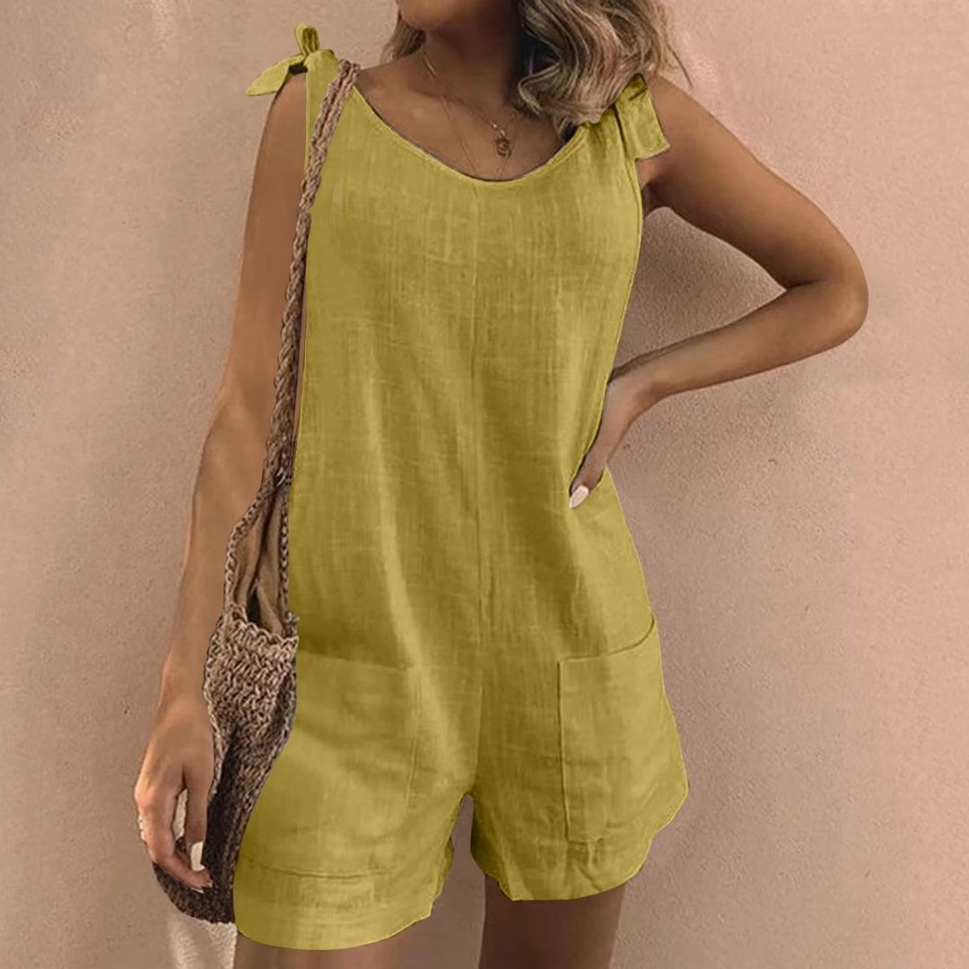 Jannis – Loose Summer Jumpsuit with Ties