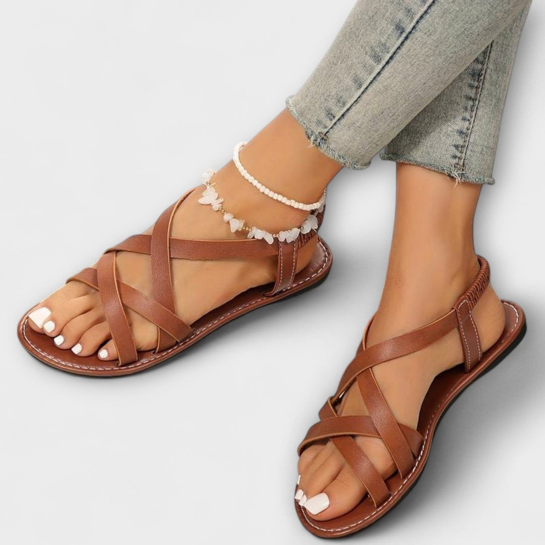 Deborah - Women's Sandals with Light Cross Strap