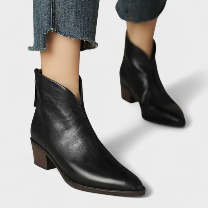 Olga - Classic Ankle Boots with Low Heel