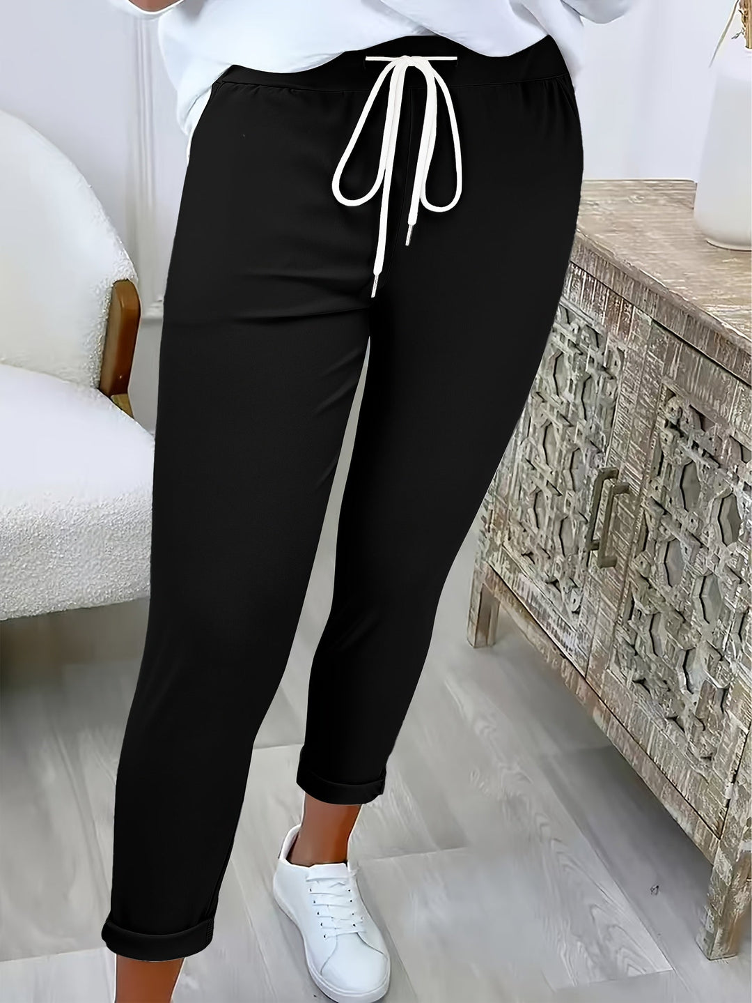 Abriana – Slim Fit Jogging Pants with Drawstring