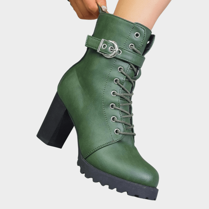 Evelyn - Round Toe Ankle Boots