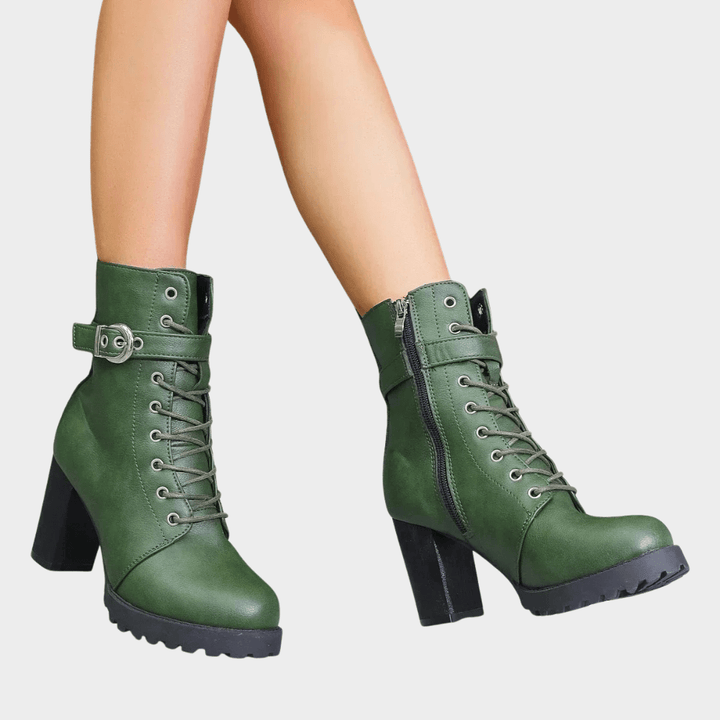 Evelyn - Round Toe Ankle Boots