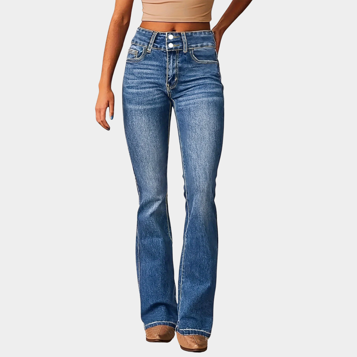 Marylène – Trendy High-Waisted Flared Jeans