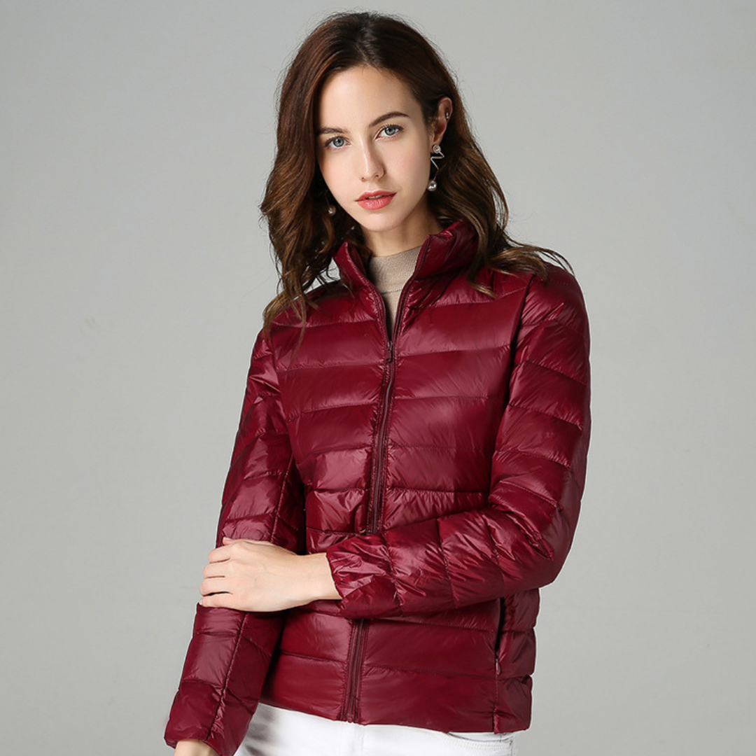 Myra - Ultralight down jacket with sophisticated pleats