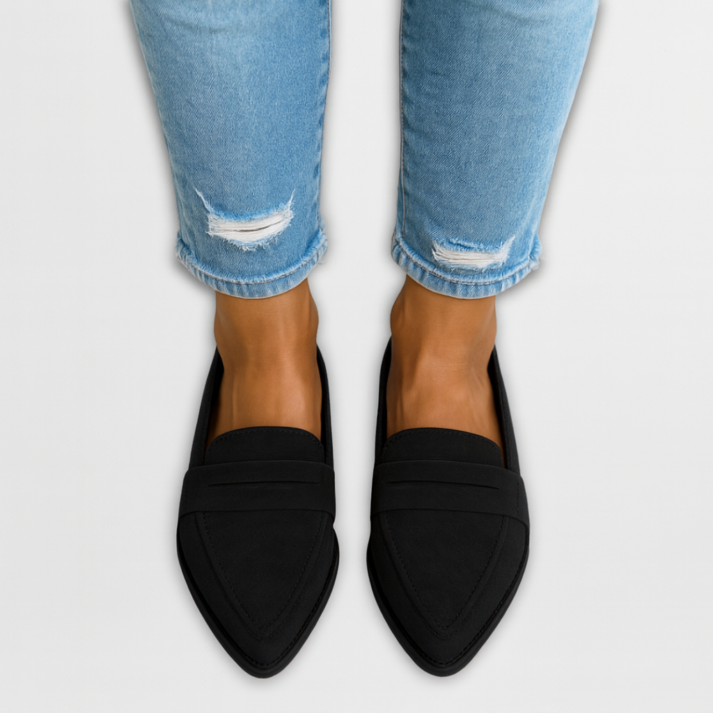 Olivia - Suede Moccasins.