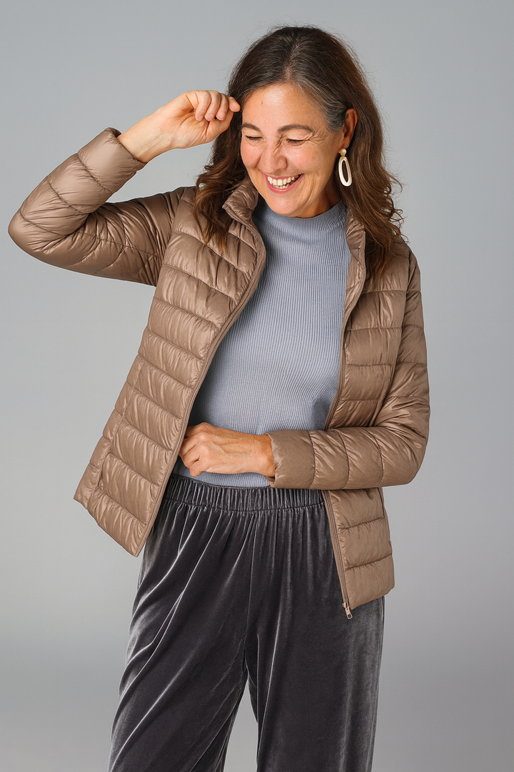 Feline - Jacket with White Duck Feathers