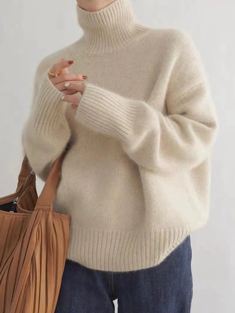Isabella - High Collar Cashmere Sweater