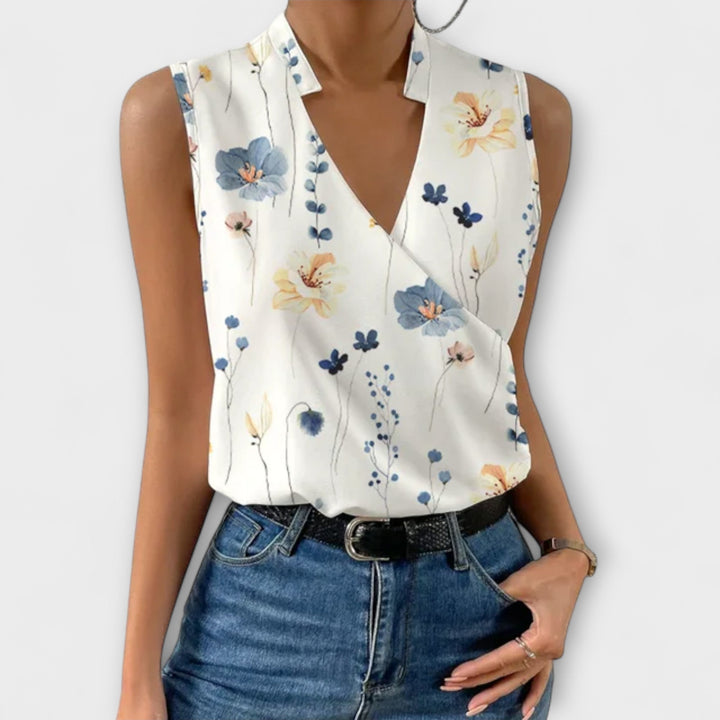 Soft Summer Top With V-Neck