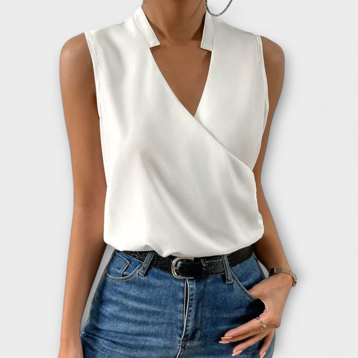 Soft Summer Top With V-Neck