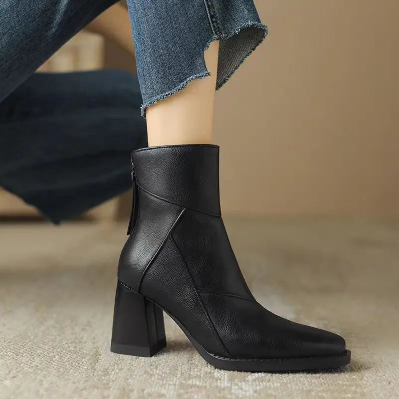 Nikki - Block Heel Boots