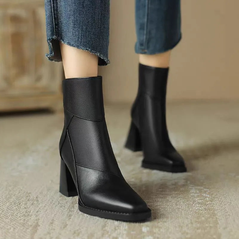 Nikki - Block Heel Boots