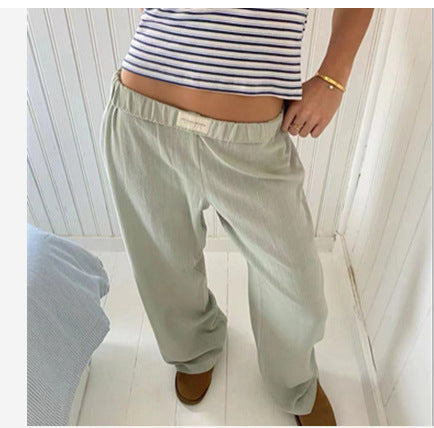 Paula – Wide-Cut Lounge Pants with Elastic Waistband
