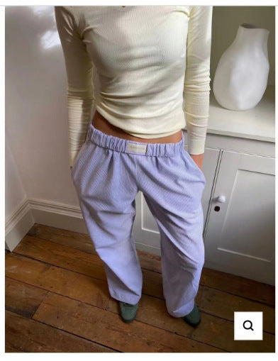 Paula – Wide-Cut Lounge Pants with Elastic Waistband