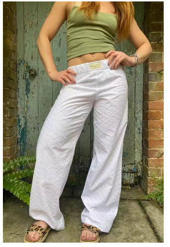 Paula – Wide-Cut Lounge Pants with Elastic Waistband