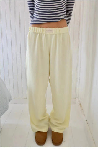 Paula – Wide-Cut Lounge Pants with Elastic Waistband