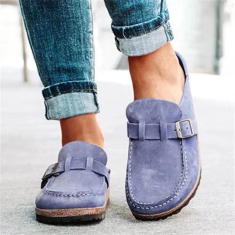 Roswita – Comfortable Slippers with Buckle Detail