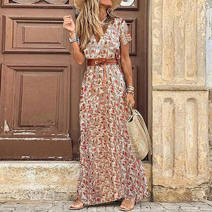 Liora - Maxi Ibiza Dress in Hippie Style + FREE Belt