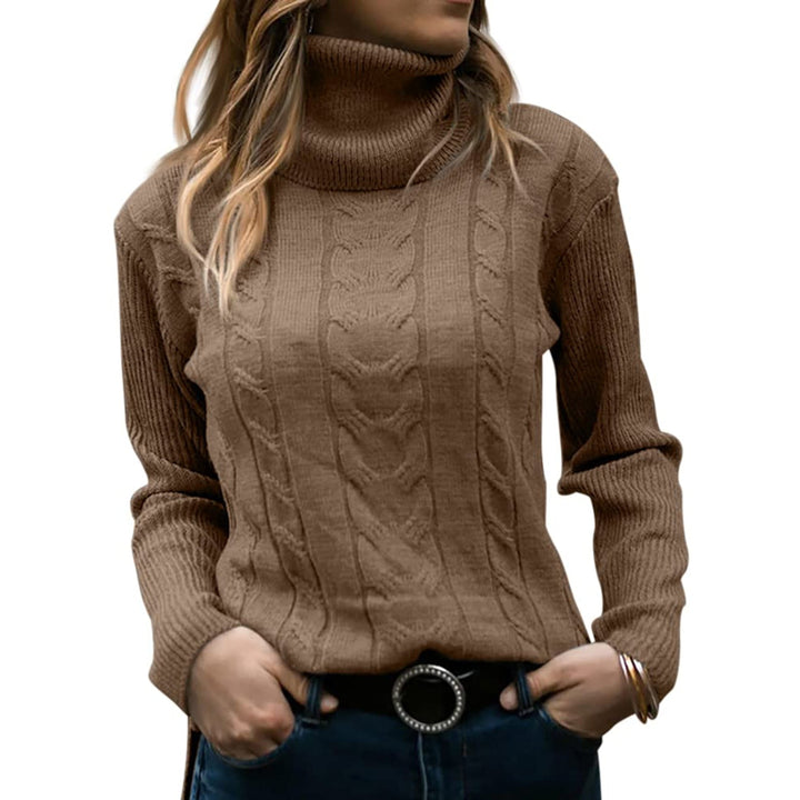 Manon - Cable Knit Turtleneck Sweater