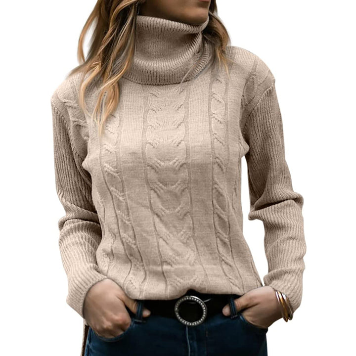 Manon - Cable Knit Turtleneck Sweater