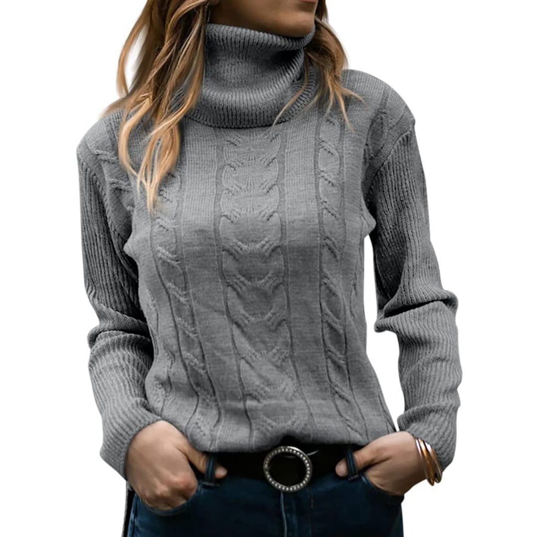 Manon - Cable Knit Turtleneck Sweater