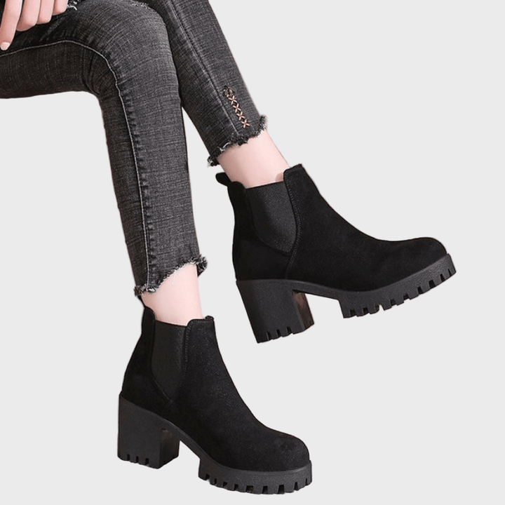 Grace - Pointed Toe Kitten Heel Boots