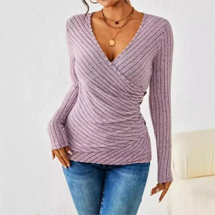 Terlia – Wrap Ribbed Top
