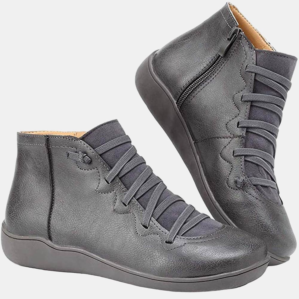 Avery - Block Heel Lace-up Boots