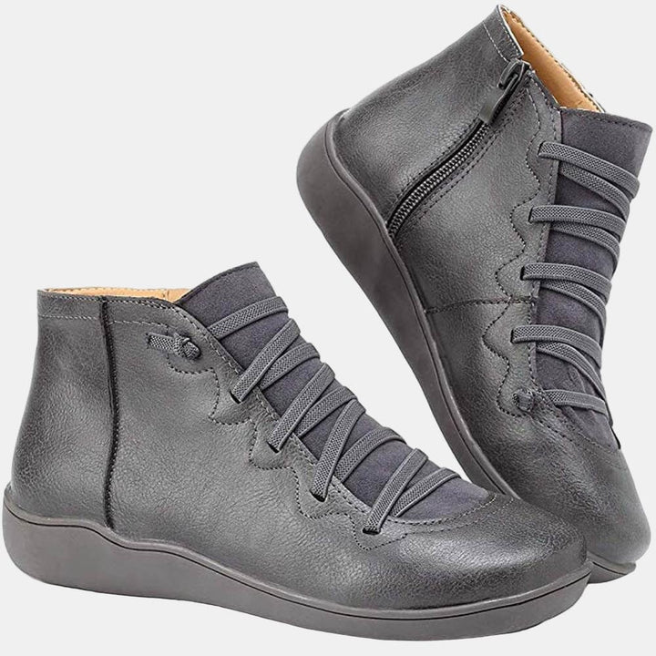 Avery - Block Heel Lace-up Boots